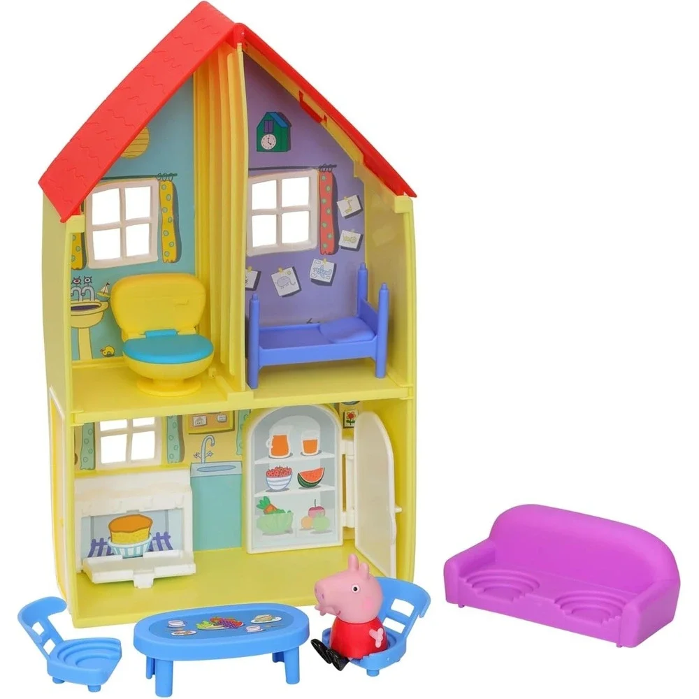 Peppa Pig Family‎ House 2-Story Playset with Figure & 6 Pieces Toy